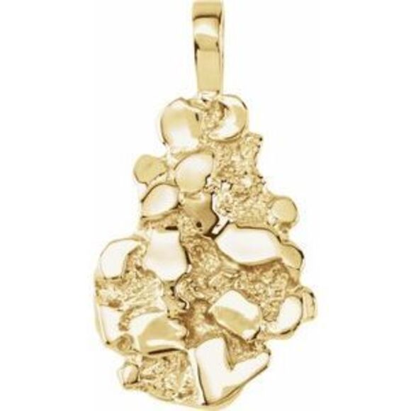 18K Yellow Nugget Pendant